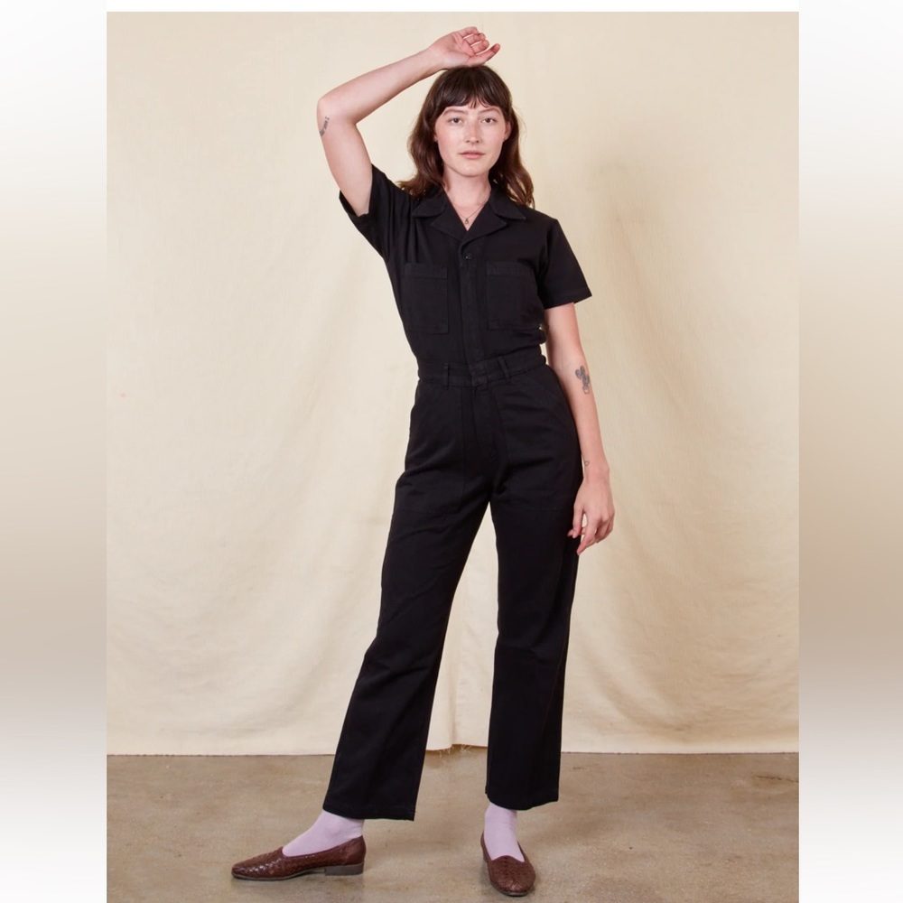 Big Bud Press Black Short Sleeve Jumpsuit